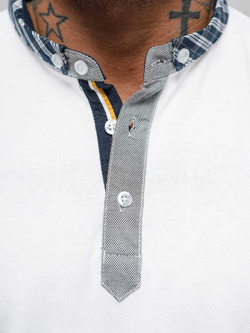 Muška polo majica bijela OZONEE O/DA803