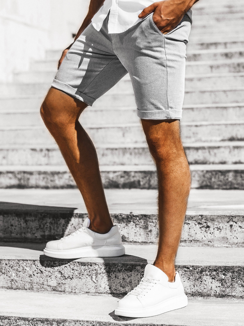 Muške chino kratke hlače Sive OZONEE DJ/1005