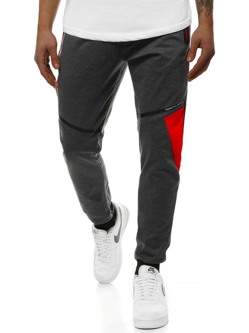 Muške sportske hlače grafitne OZONEE JS/AM106