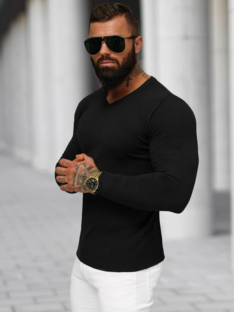 Muški Džemper Crni OZONEE NB/MMB601/4Z