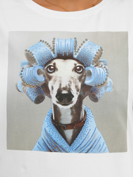 Ženska majica bijelo-siva OZONEE JS/YJ77726