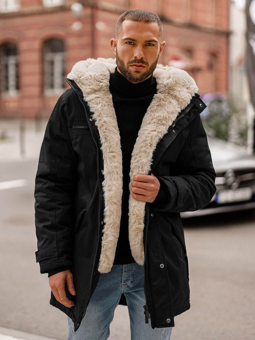 Muška parka jakna crna OZONEE JS/22M316/392Z
