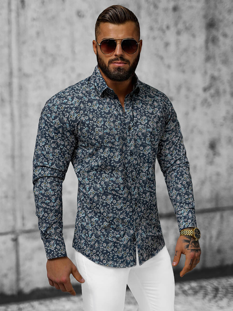 Muška Košulja Modra OZONEE O/V15