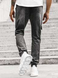 Muške jogger traperice Crne OZONEE JS/KK1110-2