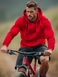 Muška dukserica s kapuljačom crvena OZONEE JS/2008