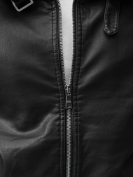 Muška kožna jakna crna OZONEE JB/JP1178Z