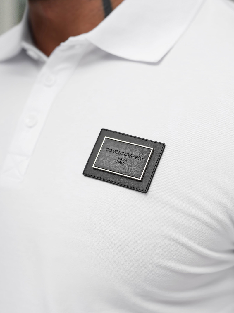 Muška polo majica bijela OZONEE NB/MT3124