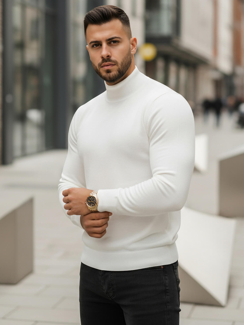 Muški džemper bijeli OZONEE V/V24503