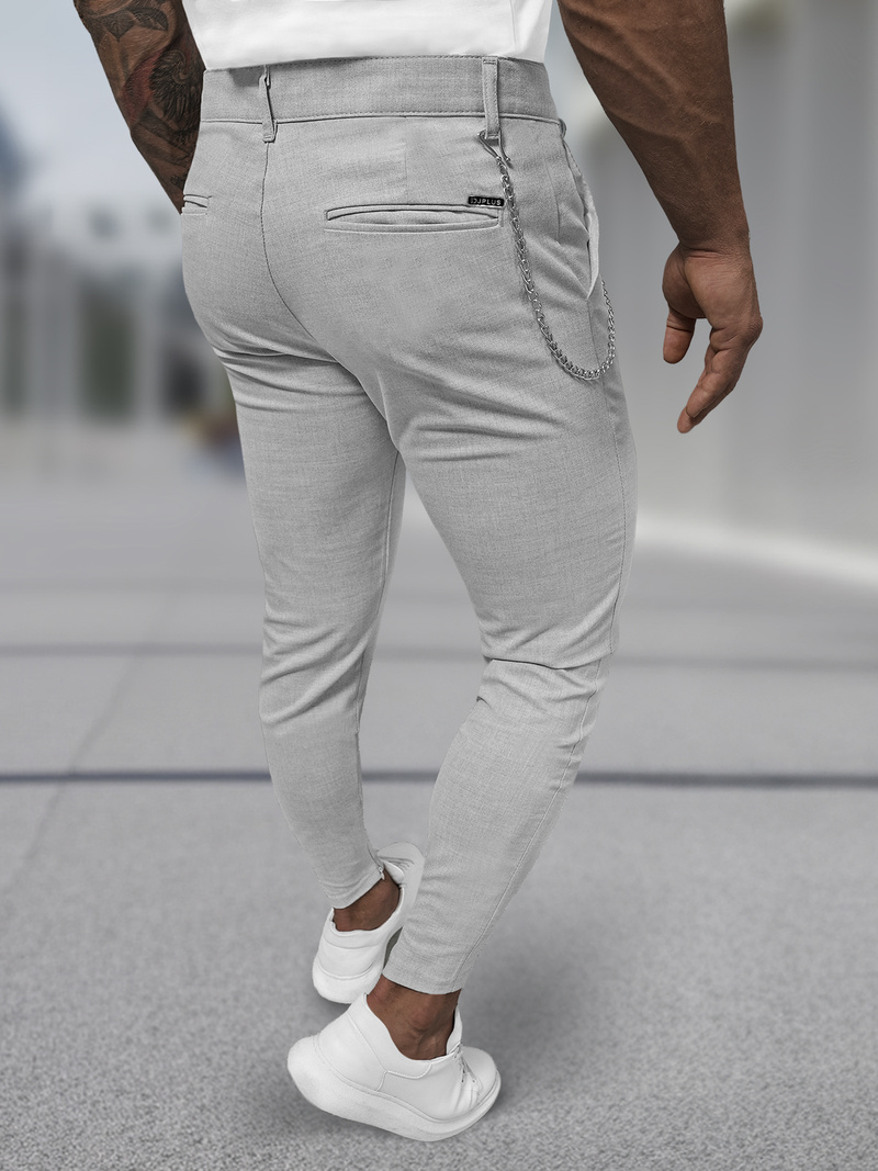 Muške chino hlače sive OZONEE DJ/3300