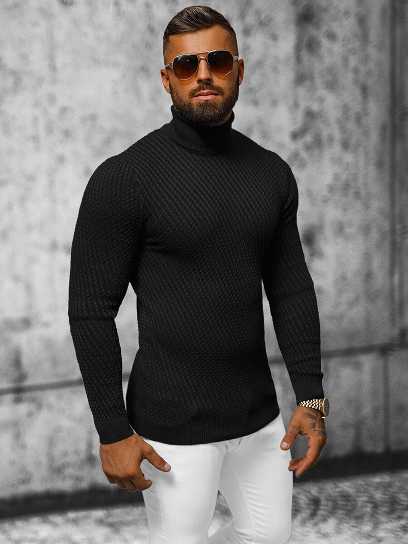 Muški džemper crne OZONEE L/2467Z