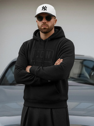 Muška dukserica s kapuljačom crna OZONEE JS/8B1975/3