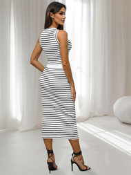 Ženski komplet bijelo/crna - top i suknja OZONEE O/CH5801