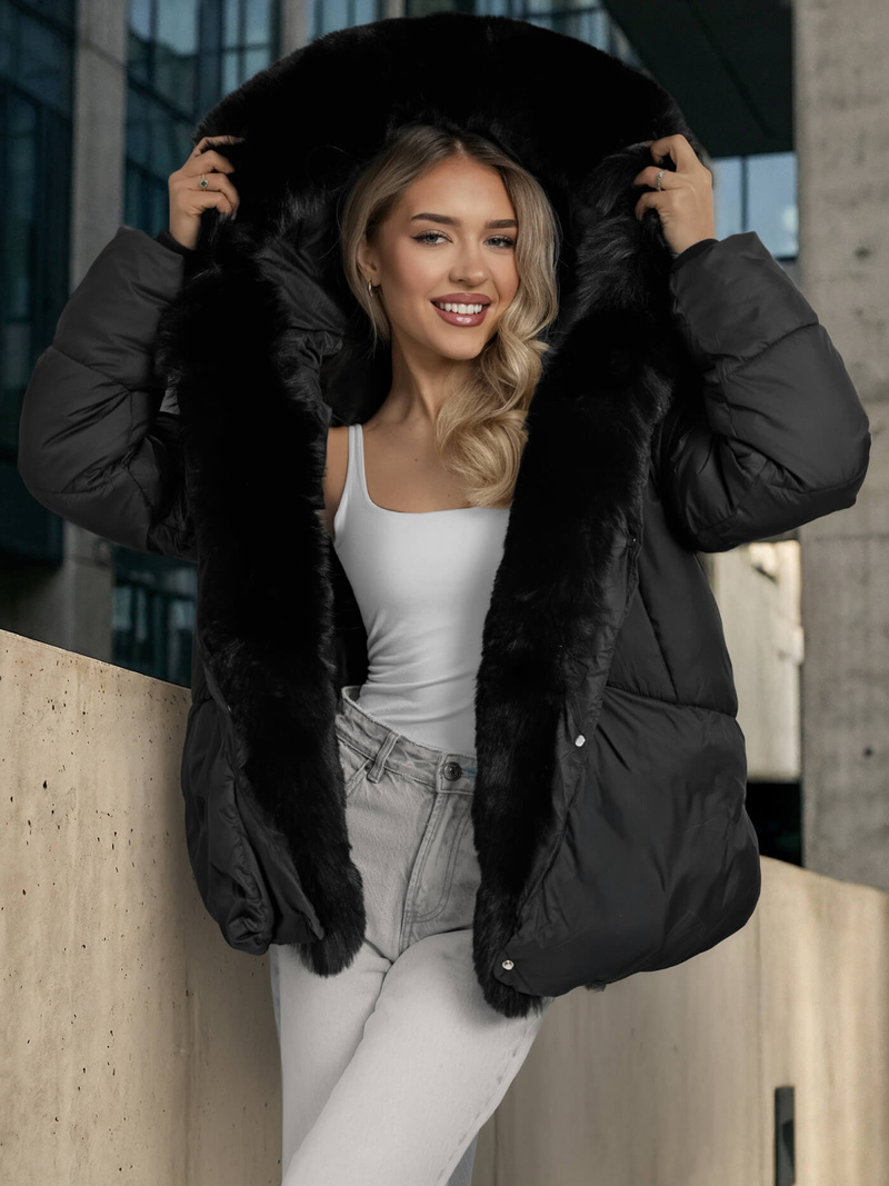 Ženska jakna crna OZONEE O/16M9179/392Z