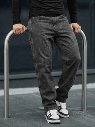 Muške traperice grafitne OZONEE O/KK2828/5Z