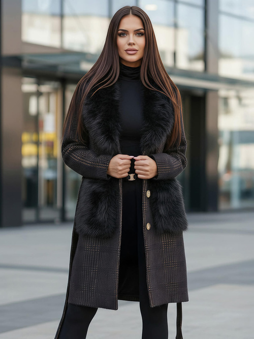 Ženski kaput crna OZONEE JS/53M5200/1Z