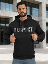 Muška dukserica s kapuljačom crna OZONEE JS/8B1759/3