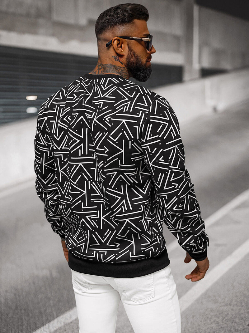 Muška Dukserica Crna OZONEE JS/8B1219/3