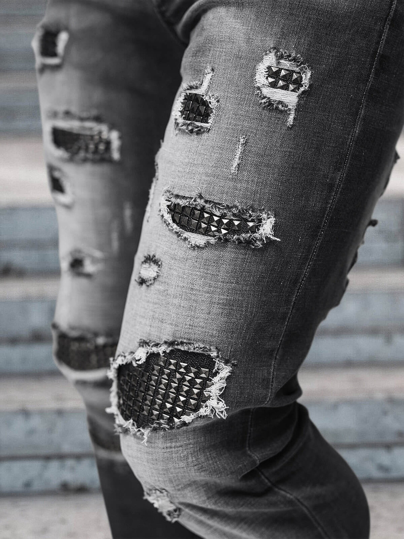 Muške traperice crne OZONEE NB/MP0152N