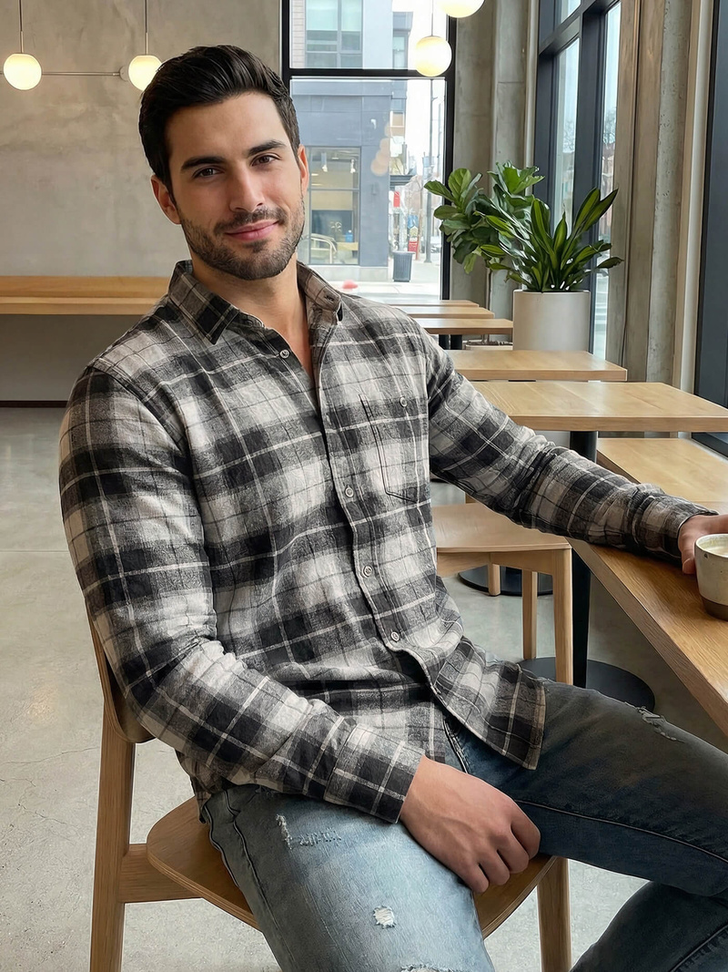 Muška košulja siva OZONEE V/V172Z