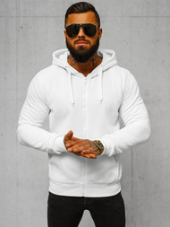 Muška dukserica s kapuljačom bijela OZONEE JS/2008Z