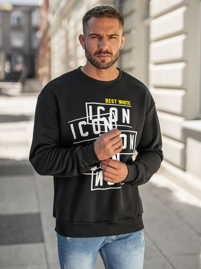 Muška dukserica crna OZONEE JS/8B1763/3