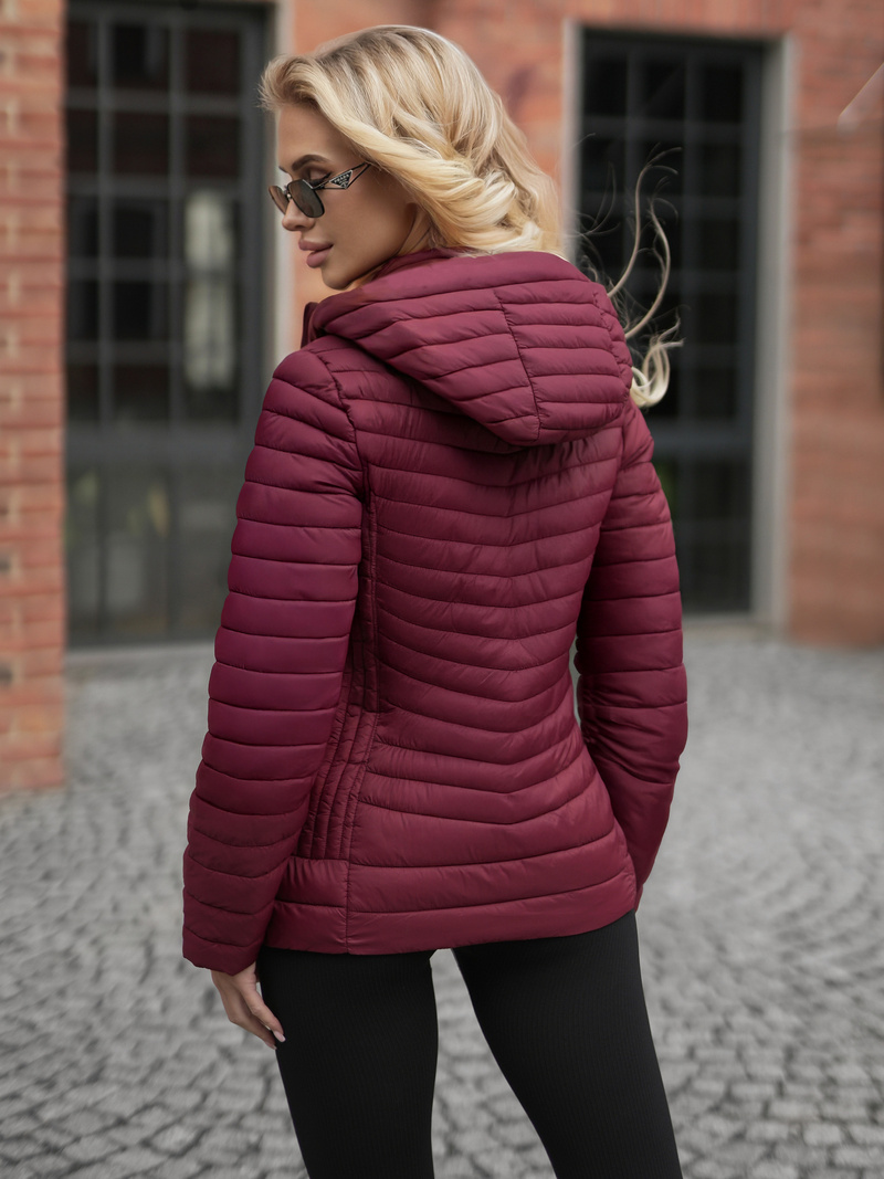 Ženska Jakna Bordo OZONEE JS/11Z8228Z