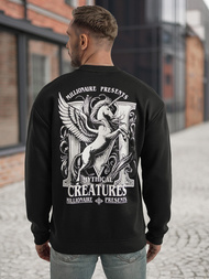 Muška dukserica crna OZONEE JS/65B3919/3