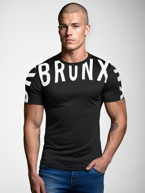  Muška majica crna OZONEE O/8T1265/3Z