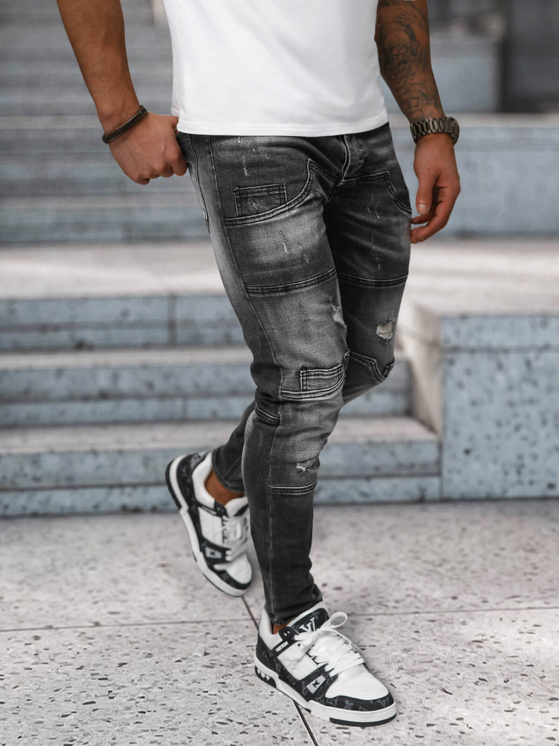 Muške traperice crne OZONEE NB/MP0155N