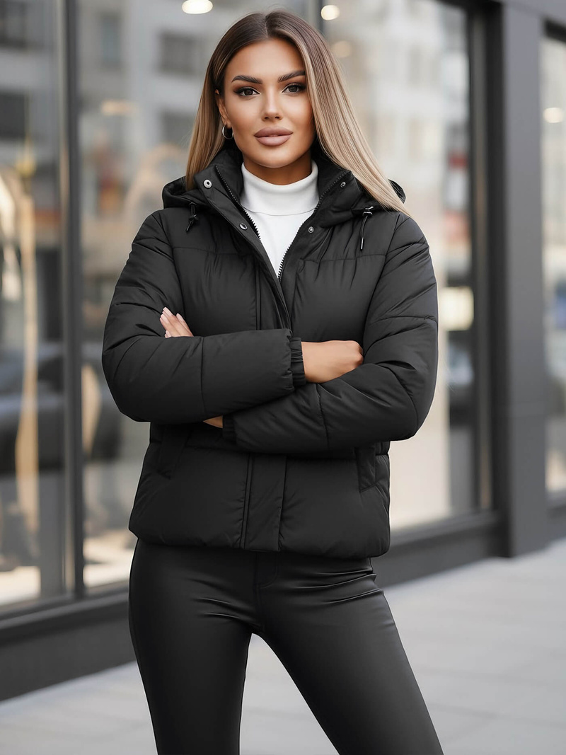 Ženska Jakna Crna OZONEE JS/16M9188/392Z