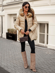 Ženska Jakna Bež OZONEE JS/5M3257/62