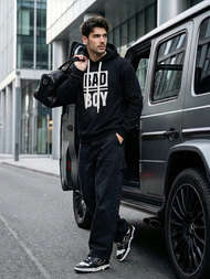 Muška dukserica s kapuljačom crna OZONEE JS/65B3909/3Z