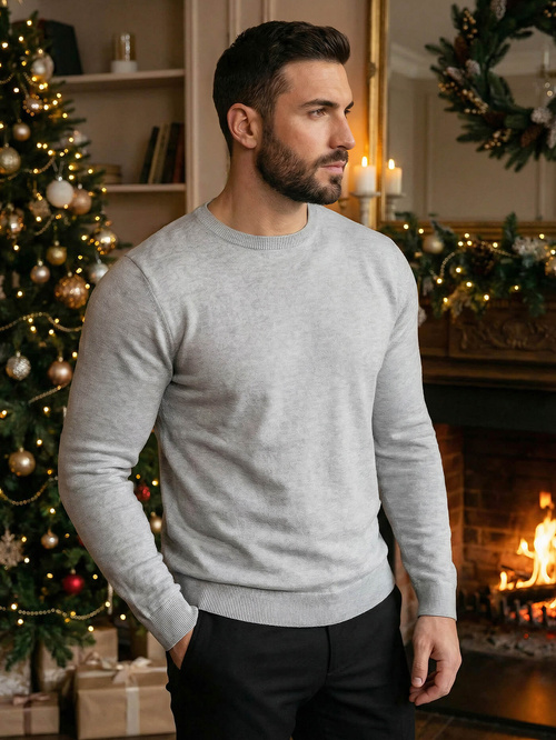 Muški Džemper Sivi OZONEE NB/MMB602/2Z