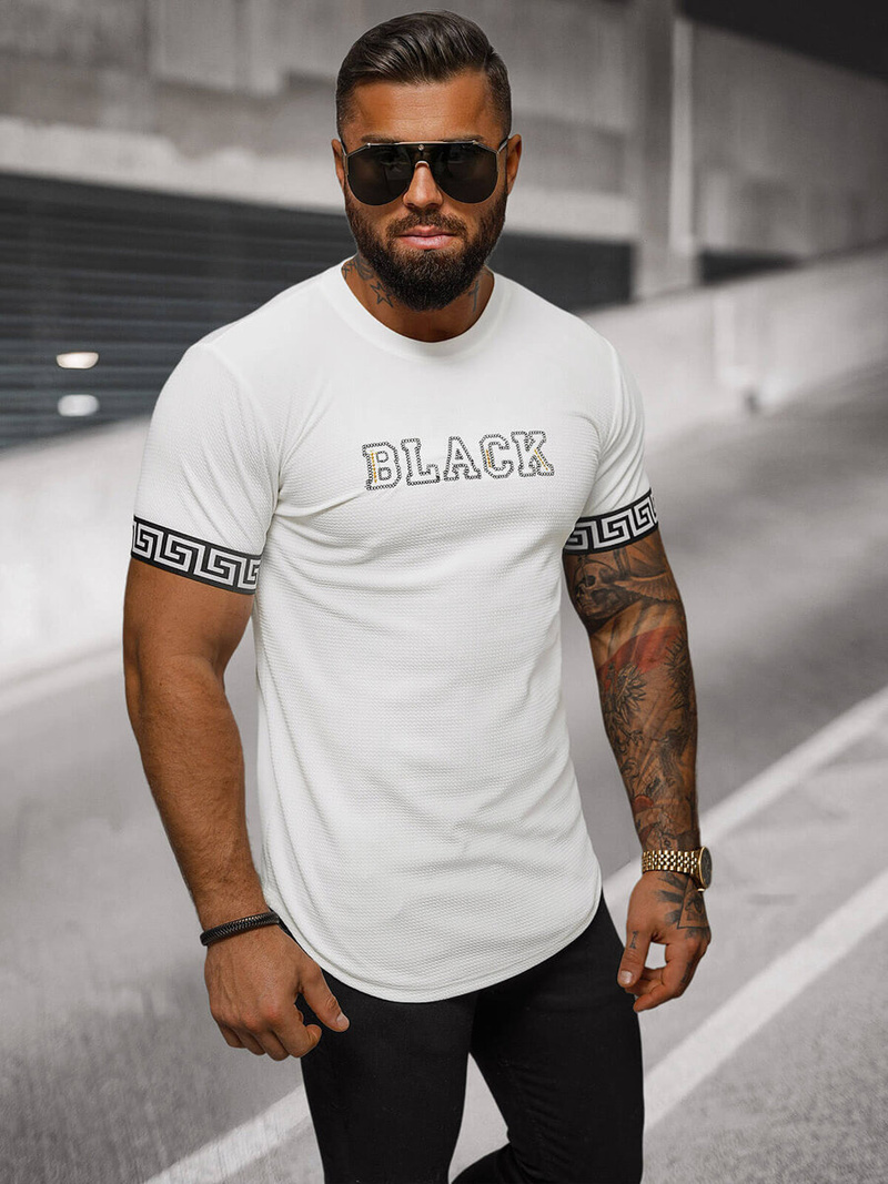 Muška Majica Bijeli OZONEE O/T7571