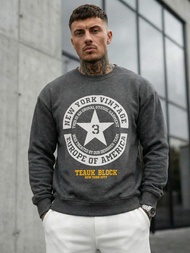 Muška dukserica grafitna OZONEE JS/8B1768/5