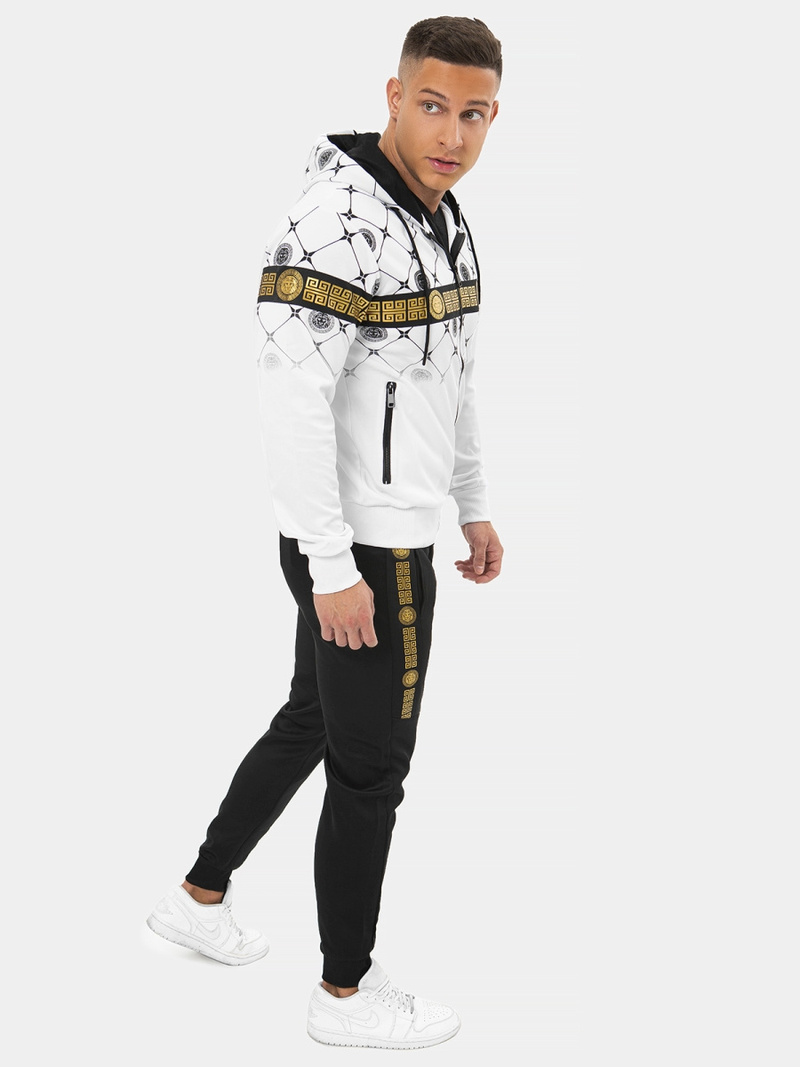 Muška trenirka Bijelo-crna OZONEE O/HM685