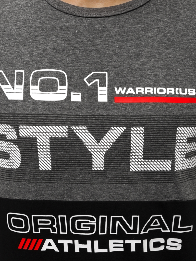 Muška majica grafitno-crna OZONEE JS/SS10900