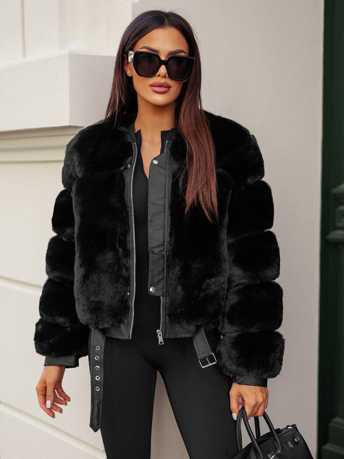 Ženska jakna crna OZONEE JS/11Z8080Z