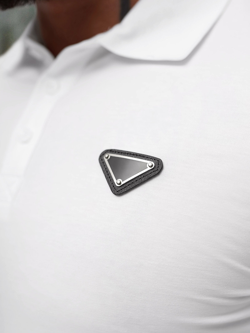 Muška polo majica bijela OZONEE NB/MT3122