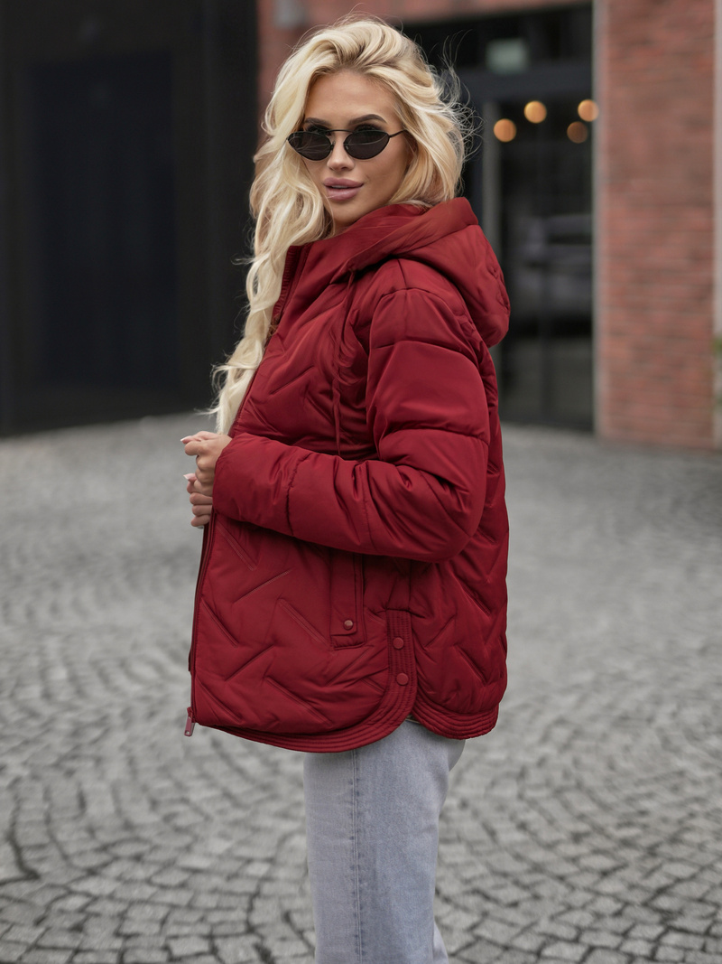 Ženska jakna bordo OZONEE JS/16M9300/06Z