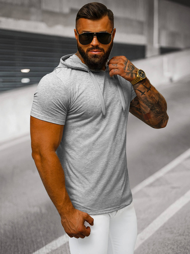 Muška Majica Sivi OZONEE JS/8T89/2