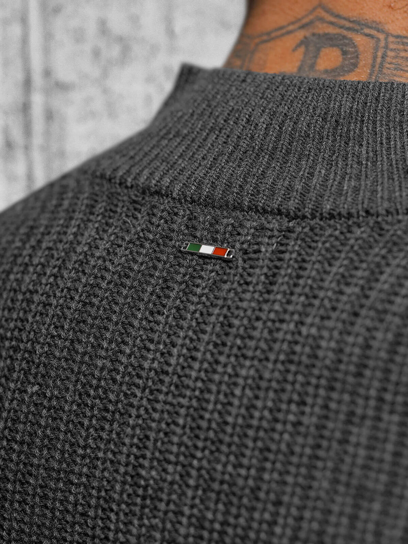 Muški džemper grafitni OZONEE NB/MM6020/3