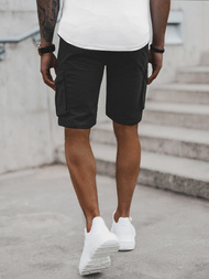 Muške Chino Kratke Hlače Crne OZONEE T/BB70011/1