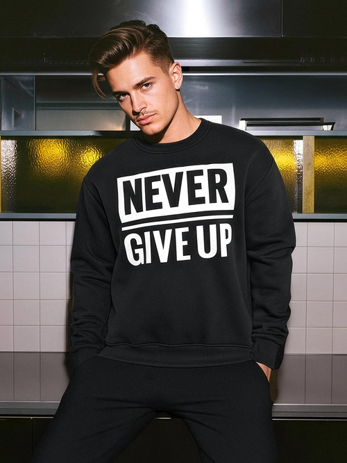 Muška dukserica crna OZONEE JS/8B1769/3