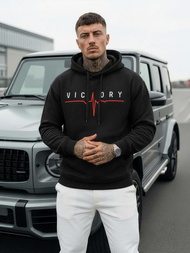 Muška dukserica s kapuljačom crna OZONEE JS/8B1757/3