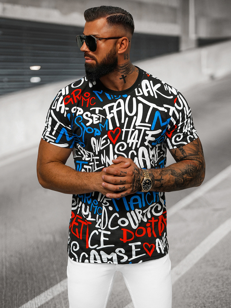 Muška majica crna OZONEE O/T1271/3