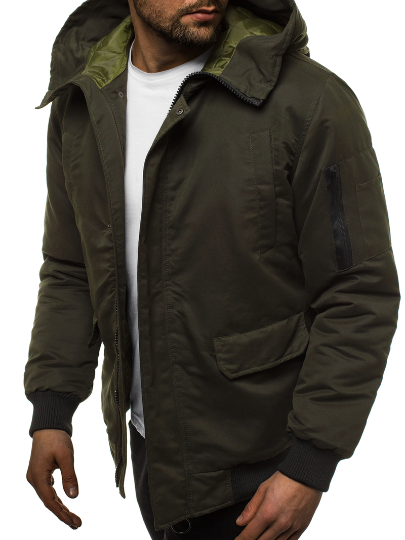 Muška jakna tamnozelena OZONEE JS/2019005