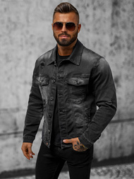 Muška traper jakna crna OZONEE NB/MJ506NZ