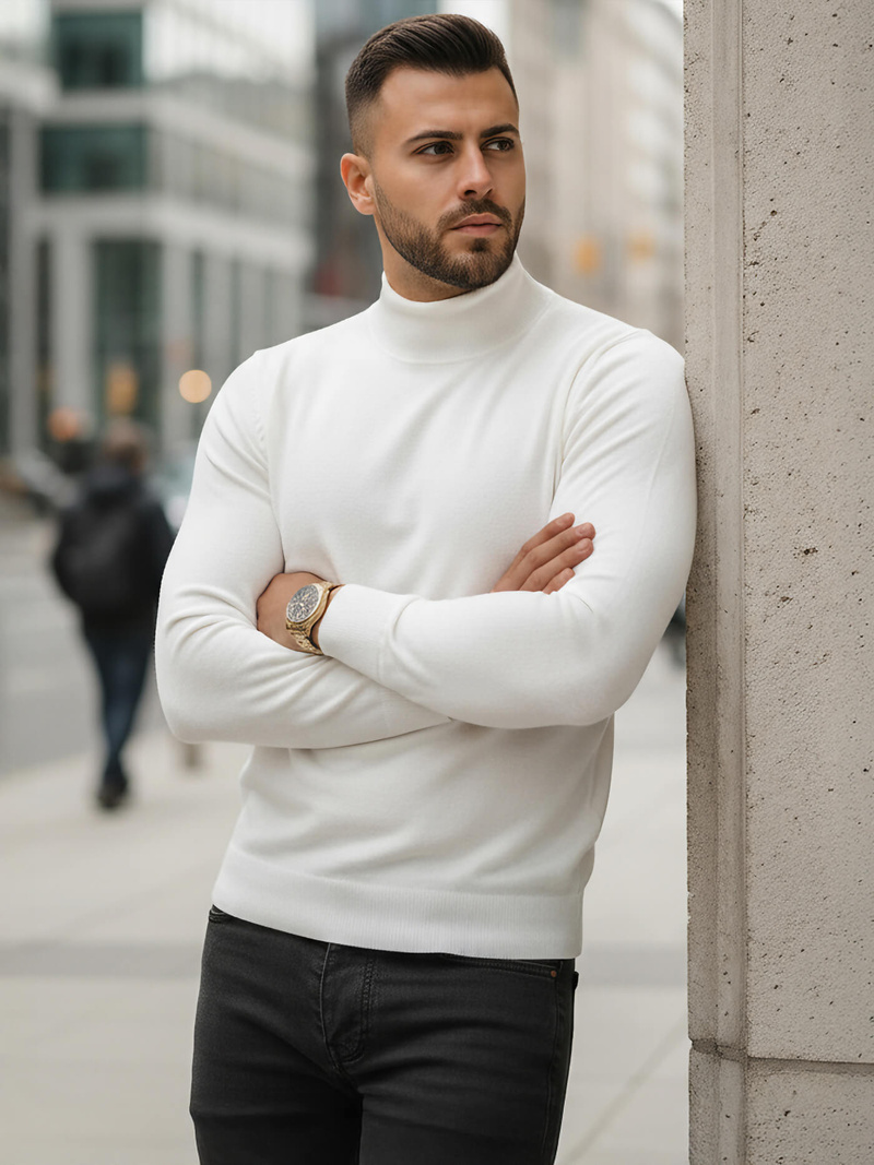 Muški džemper bijeli OZONEE V/V24503