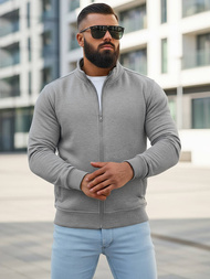 Muška dukserica s patentom siva OZONEE JS/2002Z